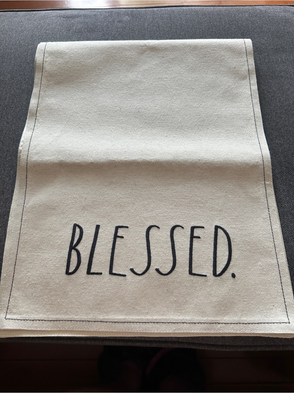 'BLESSED.' Canvas Table Runner by Rae Dunn (71 Inches)